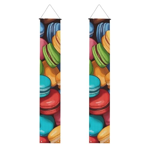 Macaron Biscuit Flavored Print 2025 Graduation Veranda Banner Congrats Grade Dekorationen Partyzubehör Veranda Schild von DUWAA
