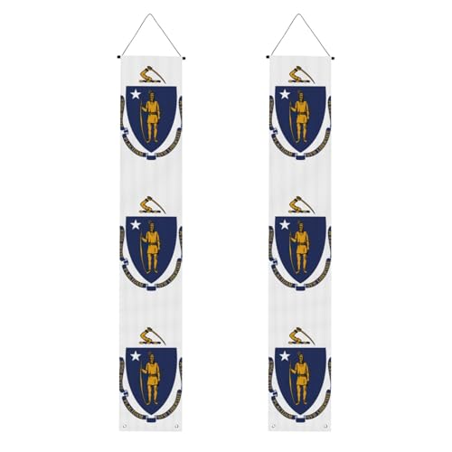 Massachusetts State Flag Print 2025 Graduation Veranda Banner Congrats Grade Dekorationen Partyzubehör Veranda Schild von DUWAA