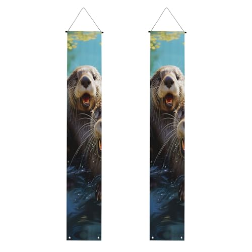 Niedlicher Otter-Druck 2025 Abschluss-Banner, Congrats Grade Dekorationen, Partyzubehör, Veranda-Schild von DUWAA