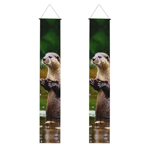 Niedlicher brauner Otter-Druck 2025 für die Veranda, Banner, Congrats Grade Dekorationen, Partyzubehör, Veranda-Schild von DUWAA