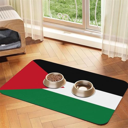 Palästina Flag1 Print Pet Feeding Mat Dog Mat for Food and Water Bowl Dogs Water Dispenser Mat Dogs Accessories Palästina Flag1 Print Pet Feeding Mat Dog Mat for Food and Water Bowl Dogs Water Dispenser Mat Dogs Accessories von DUWAA