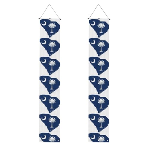 South Carolina Flagge Karte Druck 2025 Graduation Veranda Banner Congrats Grade Dekorationen Partyzubehör Veranda Schild von DUWAA