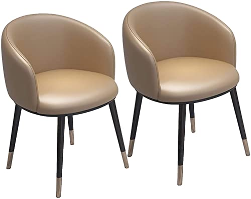 DUWENCHU Moderne braune Küchenthekenstühle, 2er-Set mit waschbarer Rückenlehne und Metallbeinen. Stilvolle Esszimmerstühle für das Ankleidezimmer oder die Lounge zu Hause von DUWENCHU