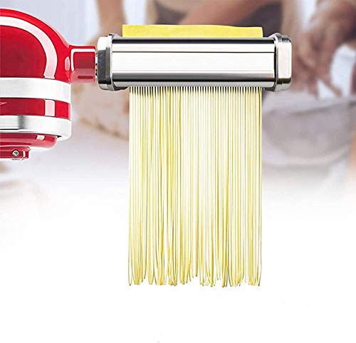 DUWIN Scooter und Teigmesser, Befestigung 3-in-1, Nudeln, für alle Lebensmittel-Roboter von Kitchenaid, Nudel-Zubehör von DUWIN