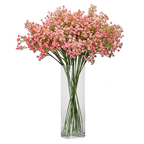 DUYONE Artificial White Flowers 30pcs Babies Breath Flowers Fake Gypsophila Bouquets Arrangement for Wedding Party Decoration Home Office Garden (Pink 30pcs) von DUYONE