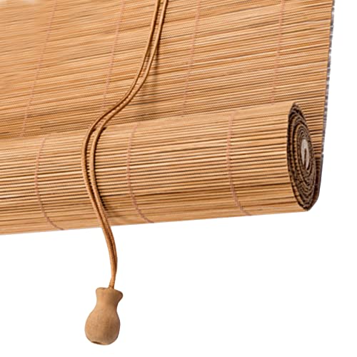 DUYULIANG Bambus-Rollo Schönen Rollo Vintage Dekorative Vorhänge, Seitenzug Rollos Bambusrollo Sichtschutz Sonnenschirm, Belüftung Und Wärmedämmung, Anpassbar, Für Innen Außen Garten Fenster von DUYULIANG