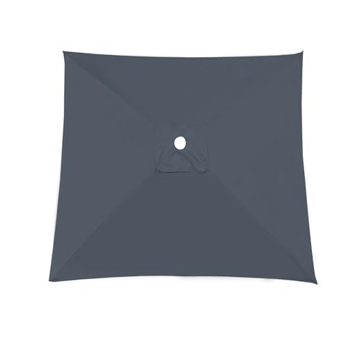 Quadratischer Regenschirm-Ersatzbezug Für Terrassenschirm, Rechteckig Sonnenschirm Umtauschdeckel 3×3m 3x2m Wasserdichter Outdoor-Regenschirm Bespannung Stoffbezug, EinfachZuInstallieren(Greys,3X3m) von DUYULIANG