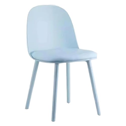 DUddTTW Nordische Esszimmerstühle, Elegante Küchenstühle aus Leder, armlose, gepolsterte Esszimmerstühle mit Kunststoffbeinen, kompatibler Esszimmerstuhl(Bleu) von DUddTTW