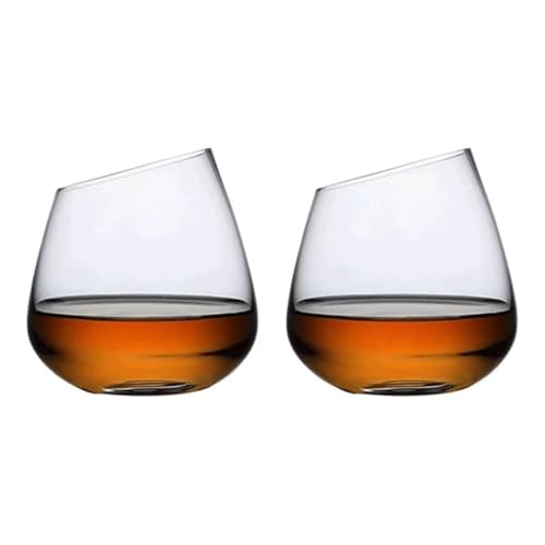 DUddTTW Weingläser-Set mit 2/6 runden Weingläsern, klares Glas, 340 ml, Weingläser, Weinglas-Set, Cocktailgläser ohne Stiel von DUddTTW