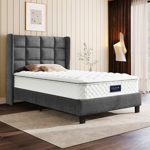 DUlVBPE Federkernmatratze, 7 Zonen Kaltschaum Matratze, Taschenfederker, 90x200cm, 100% Oeko-Tex zertifiert, versteppter Mikrofaserbezug-Topping,100 Nächte Probeschlafen, Härtegrad H3, 25cm Höhe DUlVBPE Federkernmatratze, 7 Zonen Kaltschaum Matratze, Taschenfederker, 90x200cm, 100% Oeko-Tex zertifiert, versteppter Mikrofaserbezug-Topping,100 Nächte Probeschlafen, Härtegrad H3, 25cm Höhe von DUlVBPE