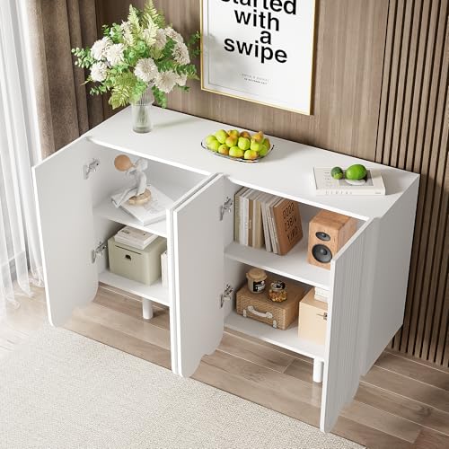DUlVBPE Sideboard, tropfenförmiges Sideboard mit geformten Türen und Pufferscharnier von DUlVBPE