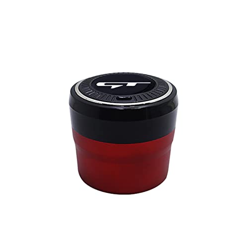 Aschenbecher Autoteile Aschenbecher-Taste offener Typ LED Edelstahlkunststoff Rauchloser aschenbecher (Size : Purple) von DUnLap