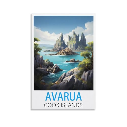 Avarua Cook Islands Vintage-Reiseposter, 40 x 60 cm, Leinwand, Wandkunst, Wandbild, Gemälde, Dekoration, Wohnzimmer, Schlafzimmer, Dekoration von DUnLap