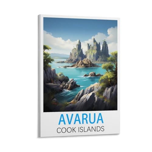 Avarua Cook Islands Vintage-Reiseposter, 40 x 60 cm, Leinwand, Wandkunst, Wandbild, Gemälde, Dekoration, Wohnzimmer, Schlafzimmer, Dekoration von DUnLap