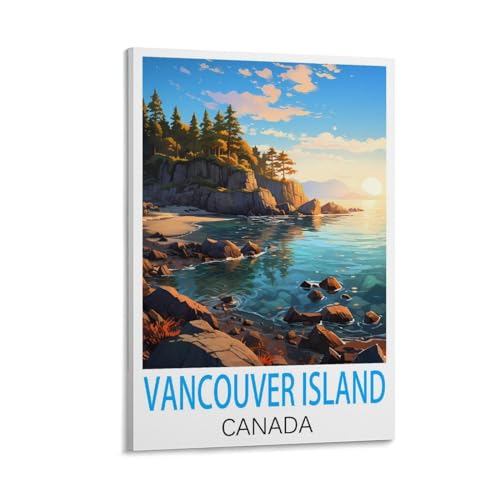 Vancouver Island Kanada Vintage Reiseposter 20 x 30 cm Leinwand Wandkunst Wandkunst Gemälde Dekor Wohnzimmer Schlafzimmer Dekor von DUnLap