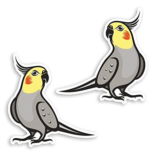 Vinyl-Aufkleber, Nymphensittich, Papageien, 10 cm, 2 Stück Vinyl-Aufkleber, Nymphensittich, Papageien, 10 cm, 2 Stück von DV DESIGN