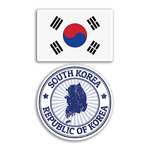Vinyl-Aufkleber, Südkorea, 10 cm, 2 Stück von DV DESIGN