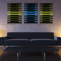 "Große Metall Wandskulptur "Radiant Pulse" Grün Blau Moderne Kunst Von Brisur M Jones." von DV8Studio
