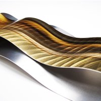 Metall Kunst Wandskulptur "Rythmic Curves" Von Janet Janee Original - 1960Er Jahre von DV8Studio