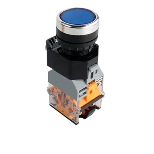 1 STÜCKE LA38-11D/11DS Splitterkontakt-Druckknopfschalter mit Licht An/Aus Momentan/Verriegelnd 22mm 220 V 24 V LED-Anzeigen(2NO,SELF-LOCKING_2NO_6V) von DVFMR