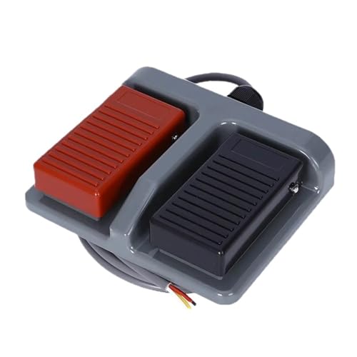 1 STÜCKE Momentary kunststoff doppel pedal schalter fuß pedal control schalter mit draht 3A/220VAC(2m wire) von DVFMR