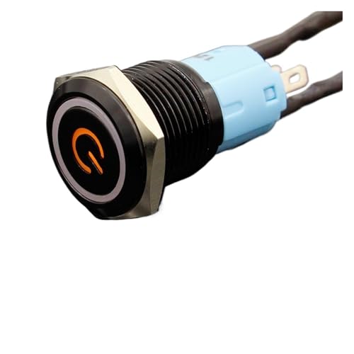 1 stücke LED momentary 16mm Wasserdicht Metall Druckschalter 3 V 5 V 12 V 24 V 48 V 110 V 220 V momentary Schalter(Red,24V) von DVFMR