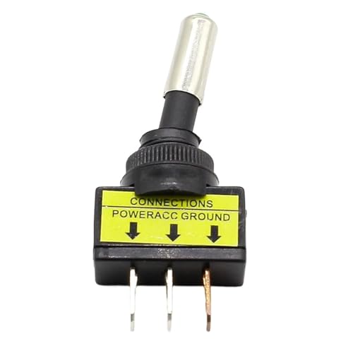 10 Stück 12V 20A Auto Auto Rot Blau Gelb Grün Farbe LED Licht Kippschalter 3 Pin SPST EIN/AUS Verkauf for Fahrzeugschalter(Red) von DVFMR