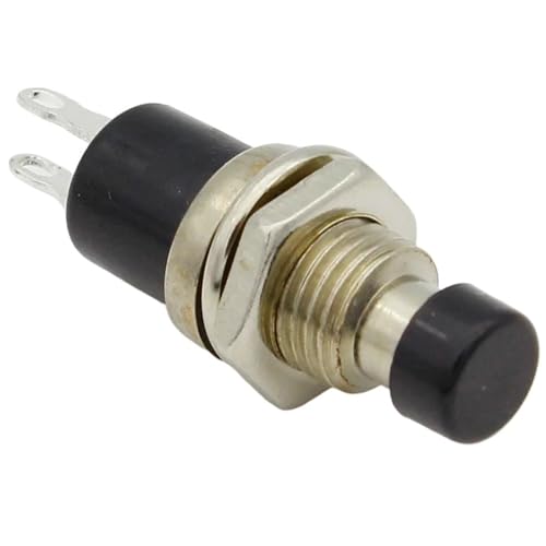 10 Stück 7 mm Gewinde, mehrfarbig, 2 Pins, Momentan-Drucktastenschalter(Red) von DVFMR