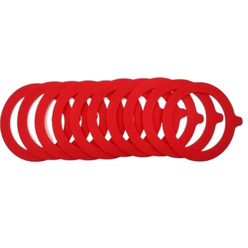 10 Stück Silikon-Ersatzdichtungen, luftdichte Gummidichtungen, Ringe, auslaufsichere Konservendichtungen for Vorratsbehälter mit Clip for Gläser aus Glas(Green) von DVFMR