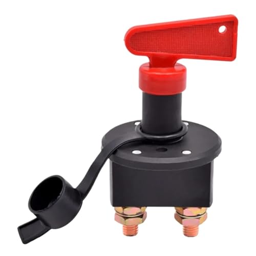 12V 24V DC Auto Batterie Trennen Cut Off Schalter 400A Trenn Isolator Töten Haupt Power Dreh Schlüssel Schalter for Lkw Boot(2 Keys) von DVFMR
