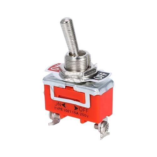 15A 250V SPST 2 4 6 Terminal ON OFF Kippschalter Selbstsichernde wasserdichte Kappe(E-TEN1321,10PCS) von DVFMR