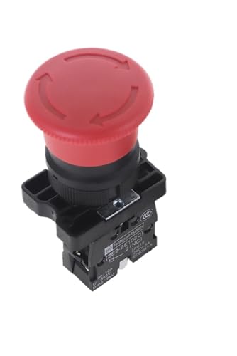 22 mm Not-Aus-Pilzdruckschalter ZB2-BE102C NC Rot XB2-ES542 XB2-ES442 Steuerung elektrischer Starterschalter 600 V 10 A(Mushroom button RED) von DVFMR