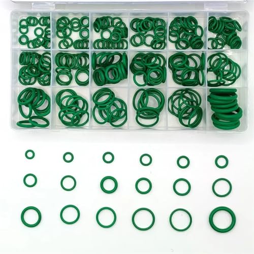 270 Stück 18 Größen Klimaanlage O-Ringe Auto Auto Reparatur Werkzeuge Gummi Klimaanlage Kältemittel Ring Sets Auto Werkzeuge(270Pcs With Box) von DVFMR
