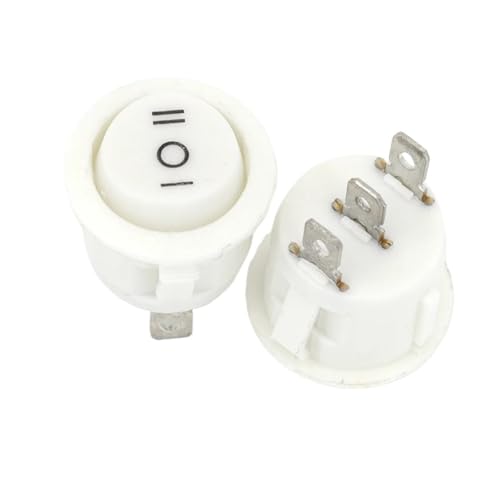 2PCS ON/OFF Runde Rocker Schalter LED beleuchtet Auto Dashboard-Dash Boot Van 12V 24V / 6A 250V / 10A 125V 2/3/4PIN Schalter 20MM(Yellow) von DVFMR