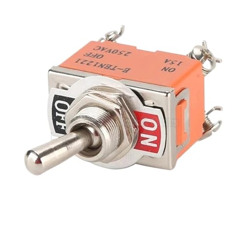 2PCS Power Rocker Kippschalter Silber Kontakt Kupfer Pin E-TEN 1321 1221 1322 1021 1122 1121 EIN-AUS EIN-AUS-EIN 2 4 6 Terminal(E-TEN 1221) von DVFMR