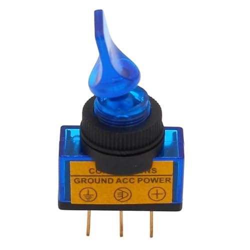 4 Stück DC12V 20A Anzeigetafelmontage EIN-AUS-Auto-Kippschalter Rot, Grün, Gelb, Blau(Red) von DVFMR