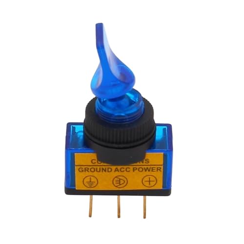 4 Stück DC12V 20A Anzeigetafelmontage EIN-AUS-Auto-Kippschalter Rot, Grün, Gelb, Blau(Yellow) von DVFMR