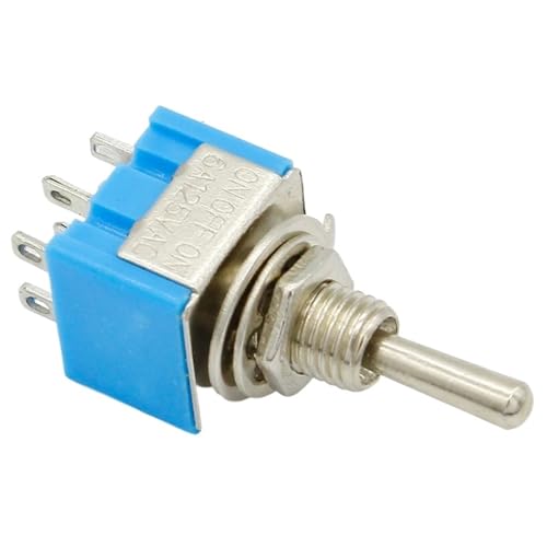 5 Stück 3 Positionen 2P2T DPDT ON-OFF-ON Miniatur-Mini-Kippschalter von DVFMR