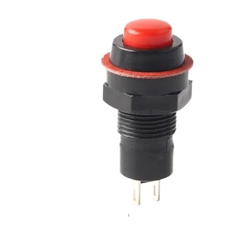 5 Stücke DS-211 DS-213 2Pin Druckschalter 10mm Momentary/Selbstsichernde Miniatur 1A 125 V 3A 250 V(Red,Self locking) von DVFMR