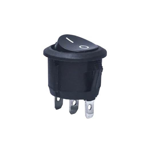 50 Teile/los 16mm/23MM SPST 2pin 3Pin 250V 6A runde boot form rot schwarz schalter eingebettet AUF OFF rocker schalter position kupfer(16mm red,2 Lot (100 piece)) von DVFMR