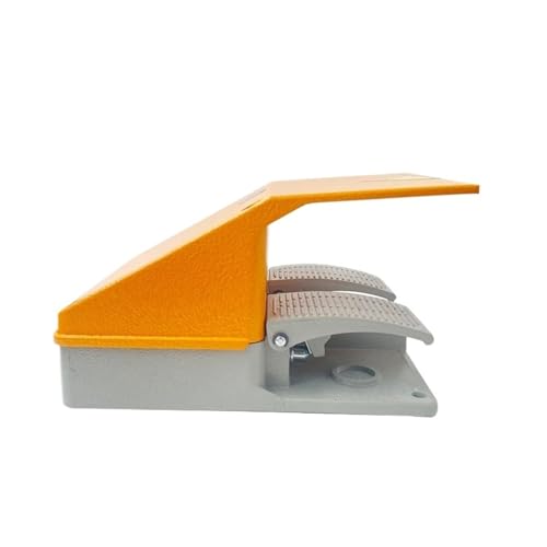 Serie 1NO 1NC/2NO 2NC Fußpedal Fußschalter Silberkontakt Aluminiumgehäuse Steuerung Zwei-/Vierwegeschaltung(YDT1-18 Yellow) von DVFMR
