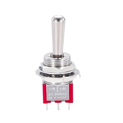 T80-T Z1-Serie, großer 12-mm-Mini-Kippschalter for Schalttafelmontage mit langem Griff, 5 A, 125 VAC(T8011 ON-ON) von DVFMR