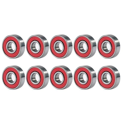 10/20 Stück Kugellager 608RS ABEC-9 8x22x7mm Kohlenstoffstahl Miniaturlager Skateboard Roller Rillenkugellager(10PCS,Yellow 608rs) von DVFUCUECE