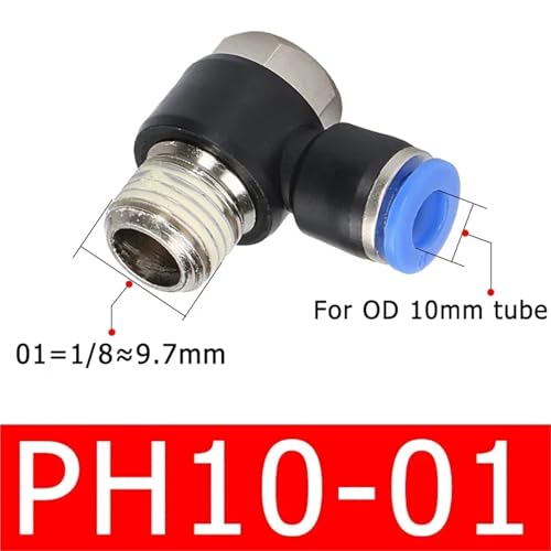 10/50 STÜCKE PH Schnellkupplung 1/8 "1/2 3/8 1/4 BSPT Zubehör for Luftschlauch Rohrverbinder Pneumatische Fitting(PH10-01,50 pcs) von DVFUCUECE