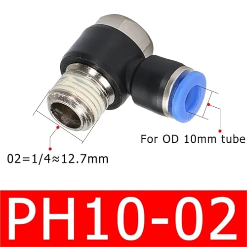 10/50 STÜCKE PH Schnellkupplung 1/8 "1/2 3/8 1/4 BSPT Zubehör for Luftschlauch Rohrverbinder Pneumatische Fitting(PH10-02,50 pcs) von DVFUCUECE