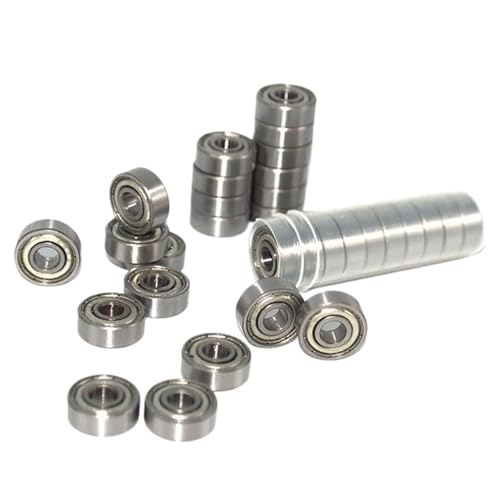 10pcs Miniature Ball Bearing 626zz 688zz 625ZZ Pulley Wheel Bearing Deep Groove Mini Bearing Carbon Steel for Skateboard Scooter(607zz-7x19x6mm) von DVFUCUECE