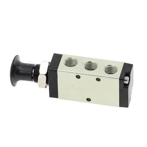 5-Wege-2-Positionen-Handsteuerventil Pneumatisches Luft-Hand-Pull-Push-Ventil 4R110-06 1/8" BSP + Armaturen-Anschluss-Schalldämpfer(4R110-06) von DVFUCUECE