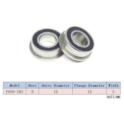 8Pcs F688 2RS Ball Bearing 8x16x5 F688RS Ball Bearing 8 * 16 * 5 688RS Deep Groove Ball Bearing F688 DDU 8Pcs F688 2RS Ball Bearing 8x16x5 F688RS Ball Bearing 8 * 16 * 5 688RS Deep Groove Ball Bearing F688 DDU von DVFUCUECE