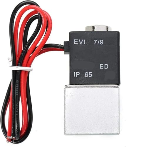Air Compressor Solenoid Valve 1/4 Normally Closed 12V 24V 110V 220V Voltage For Air Water Oil Pneumatic Aluminum Solenoid Valves(Transparent,12V DC) von DVFUCUECE