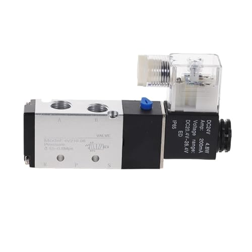 Air Solenoid Valve 4V210-08 5 Way 2 Position Control Air Gas Magnetic Valve 12V 24V 110V 220V Coil Volt(AC 110V) von DVFUCUECE
